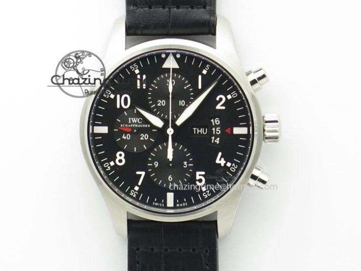 MIROTIME 0228 Big Pilot IW501004 Titanium ZF 1:1 Best Edition Black Dial On Brown Leather Strap A ZeroBulk 7212